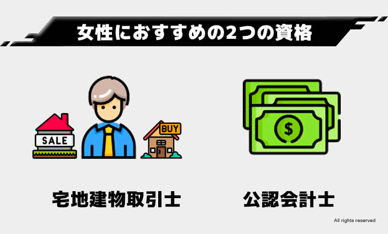 稼げる資格 将来性
女性におすすめの2つの資格