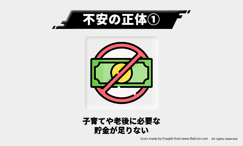 不安の正体①ー貯金が足りない