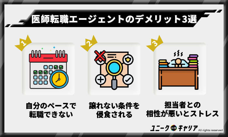 医師専用転職エージェントを利用する際の3つのデメリット
